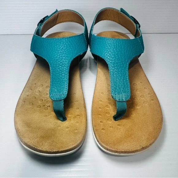 Vionic Terra Women's Teal Leather Sandals Size 7.5 - Picture 5 of 13